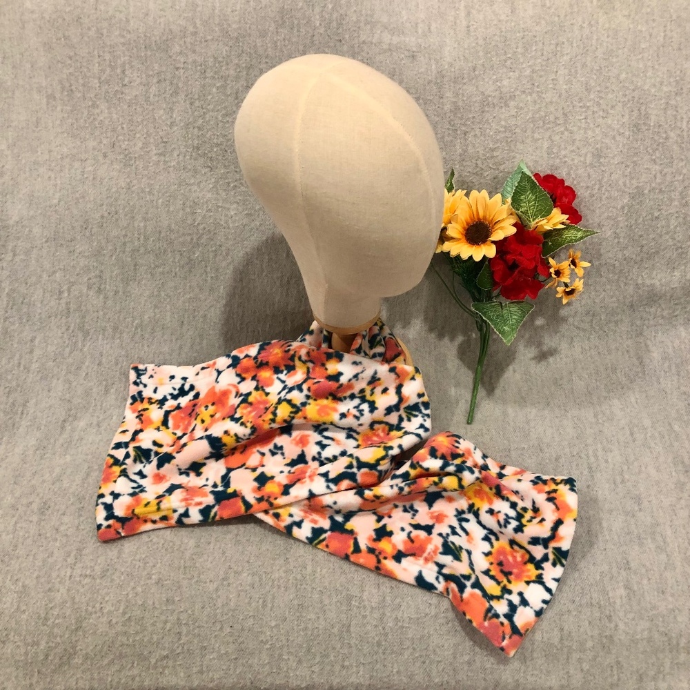 NWT - Land’s End Super Soft Floral Fleece Scarf